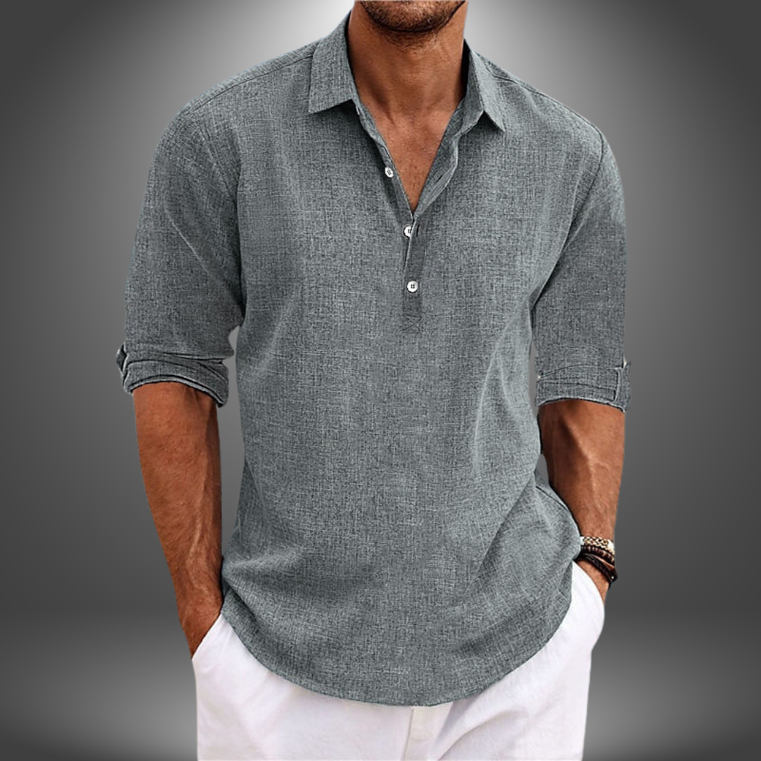 Lorenzo | Elegant Cotton and Linen Shirt for Every Occasion